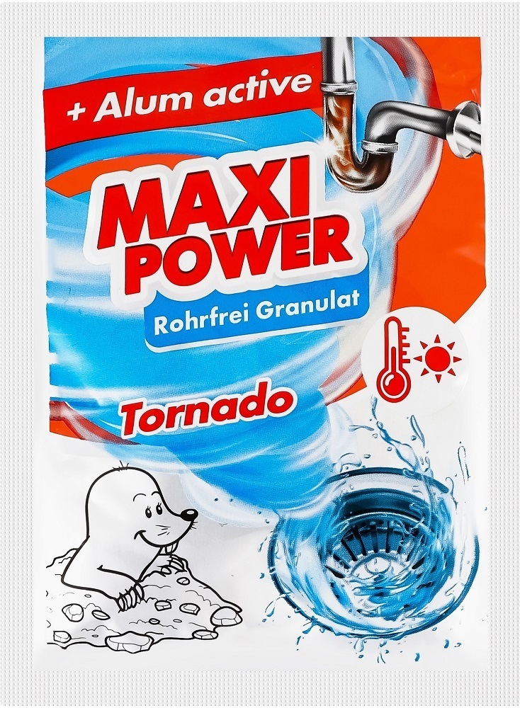 Средство гранулированное для очистки труб Maxi Power теплой водой 80 г фото 1