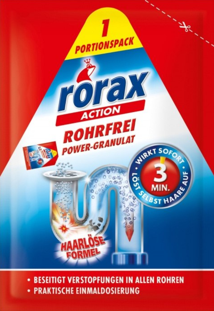 Средство для прочистки труб Rorax 60 г фото 1