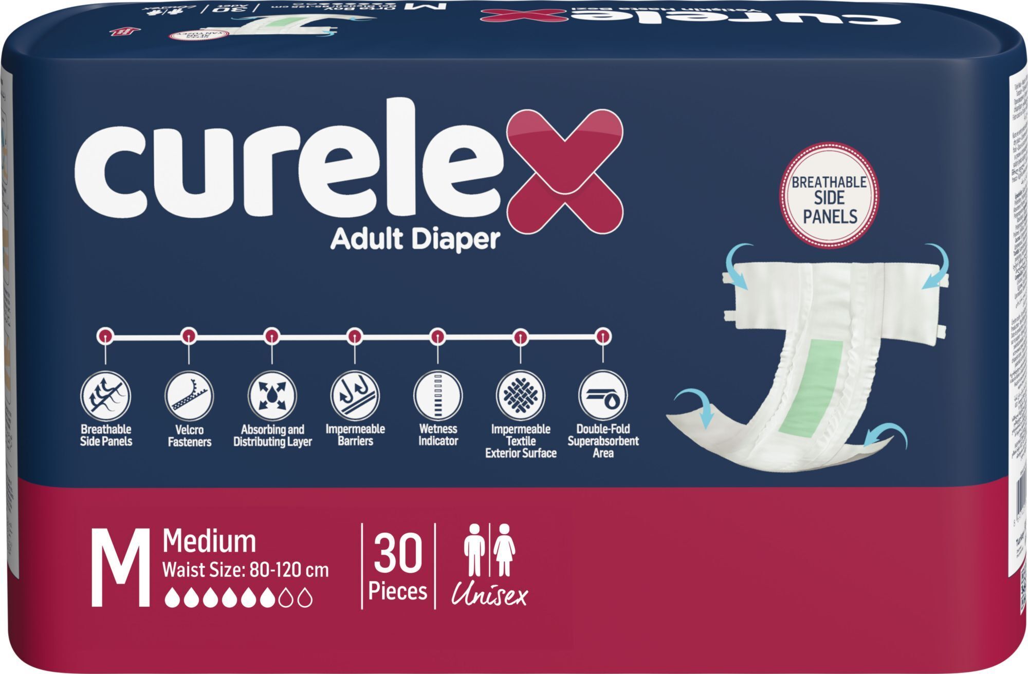 Підгузки для дорослих Curelex Medium 30 штфото1