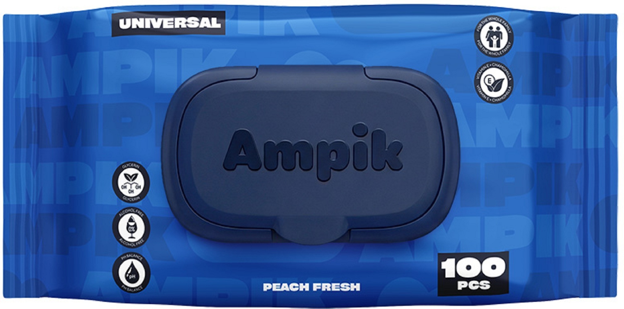 Влажные салфетки Ampik Light универсальные 100 шт фото 1