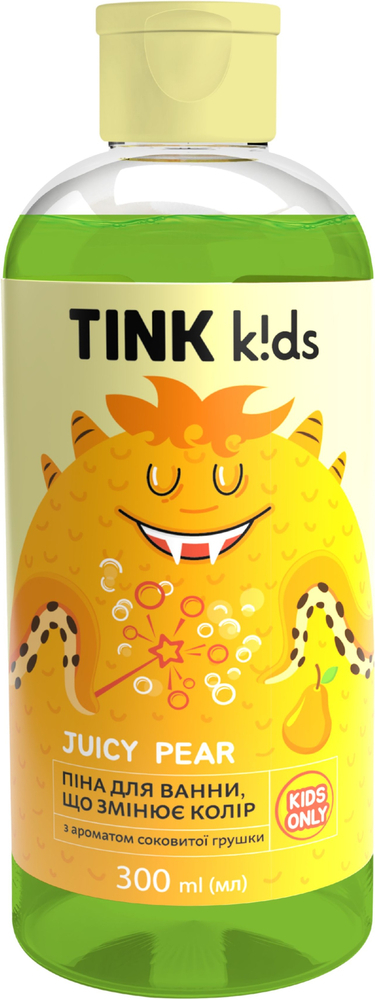 Пена для ванны, изменяющая цвет Tink kids Juicy Pear 300 мл фото 1