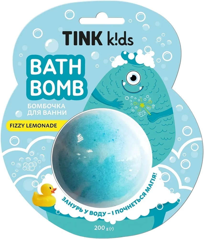 Бомбочка для ванны Tink kids Fizzy Lemonade 200 г фото 1