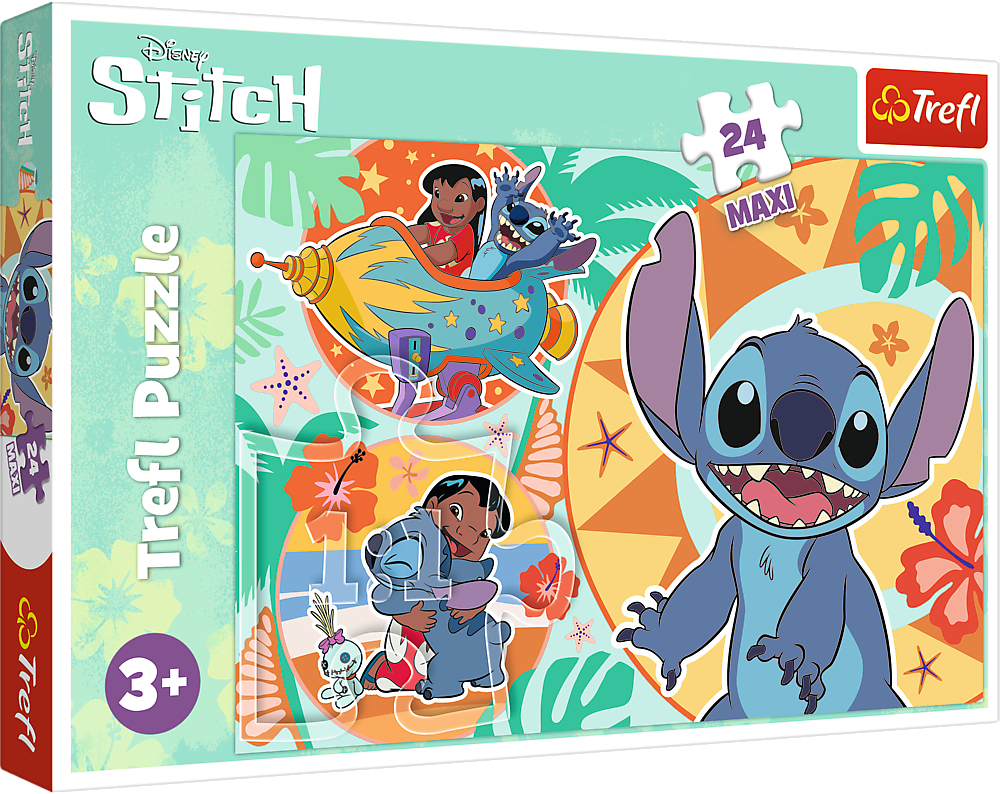 Пазлы Trefl Maxi Lilo&Stitch Счастливый день 24 элемента (5900511143652) фото 1