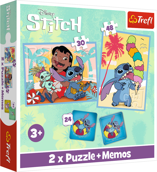 

Пазлы Trefl Lilo&Stitch Счастливые 2 in 1 + игра Memos (5900511935851)