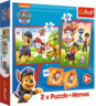 Пазлы Trefl PAW Patrol Собачий упряжь в действии 2 in 1 + игра Memos (5900511933376)
