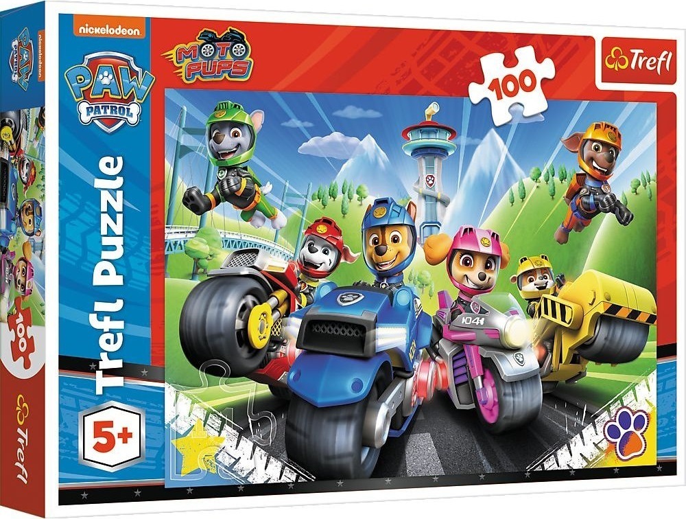 Пазлы Trefl Paw Patrol Щенячий патруль на мотоциклах 100 элементов (5900511164305) фото 1