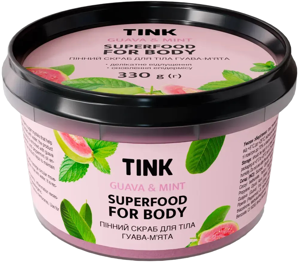 Скраб для тіла пінний Tink Гуава-М'ята 330 гфото1