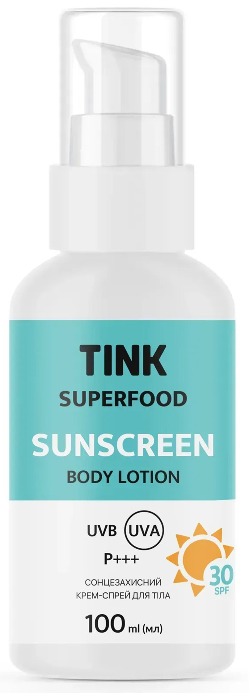 Сонцезахисний лосьйон для тіла SPF 30 Tink 100 млфото1