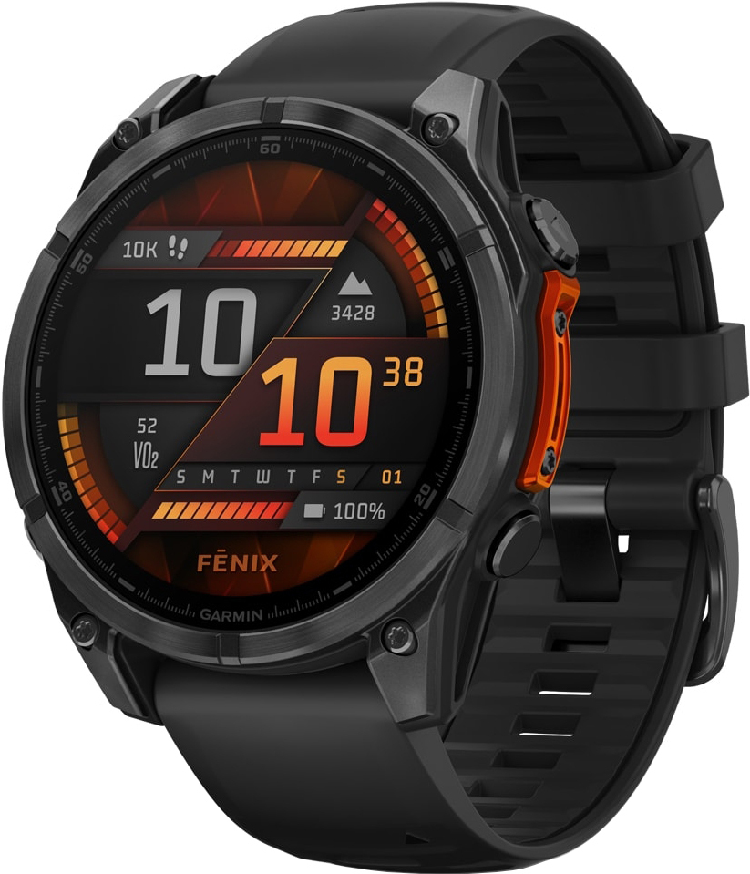 Смарт-годинник Garmin Fenix 8 47mm AMOLED SlateGray Steel/Black (010-02904-00)фото1