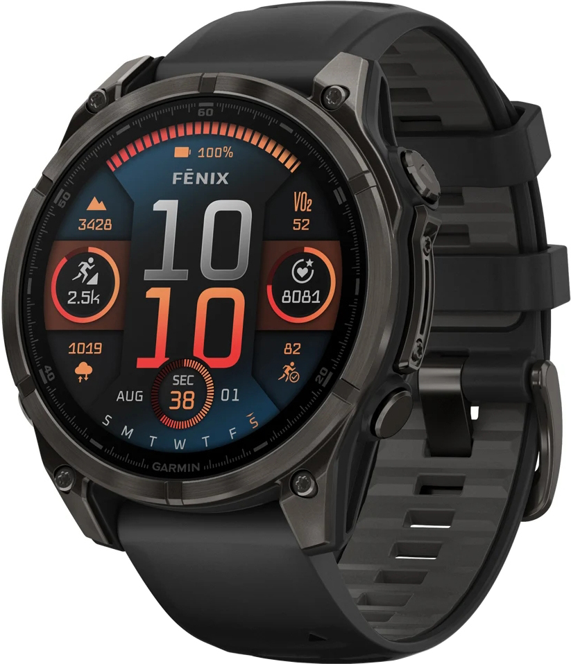 Смарт-часы Garmin Fenix 8 47mm AMOLED Saph CrbnGryTi/Blk (010-02904-21) фото 1