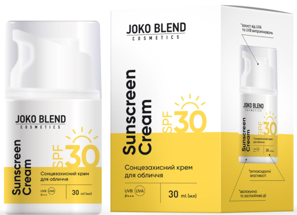 Солнцезащитный крем для лица SPF 30 Joko Blend 30 мл фото 1
