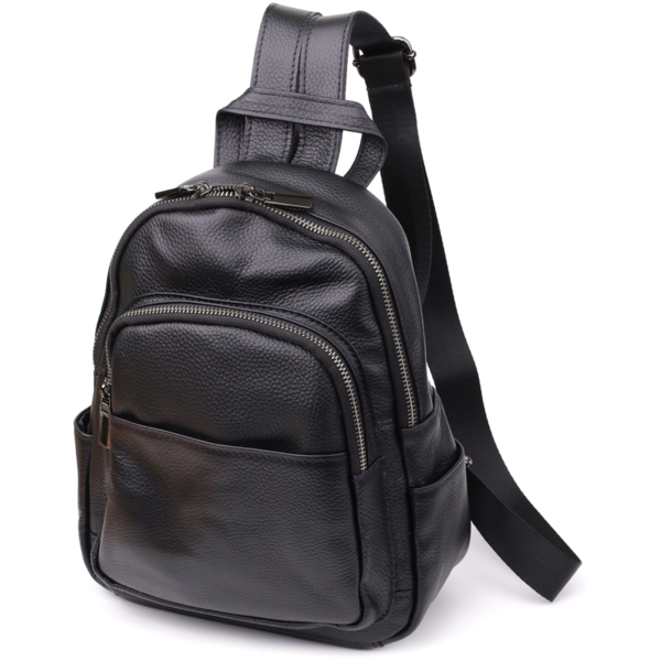 Рюкзак кожаный Vintage 23062 черный фото