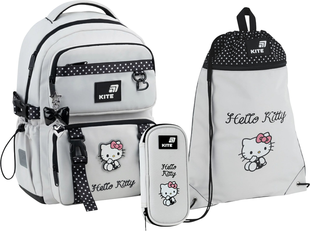 Школьный набор Kite Education Hello Kitty SET_HK26-1022M (рюкзак, пенал, сумка) фото1