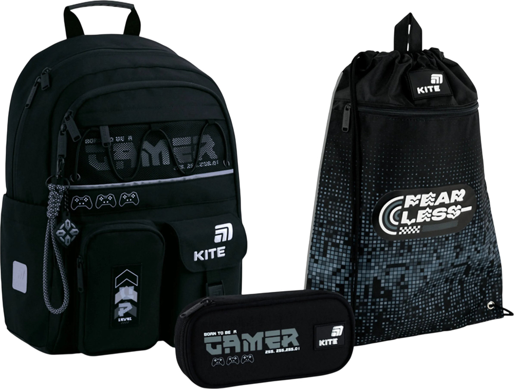 Школьный набор Kite Education Gamer SET_K26-584M-5 (рюкзак, пенал, сумка) фото1