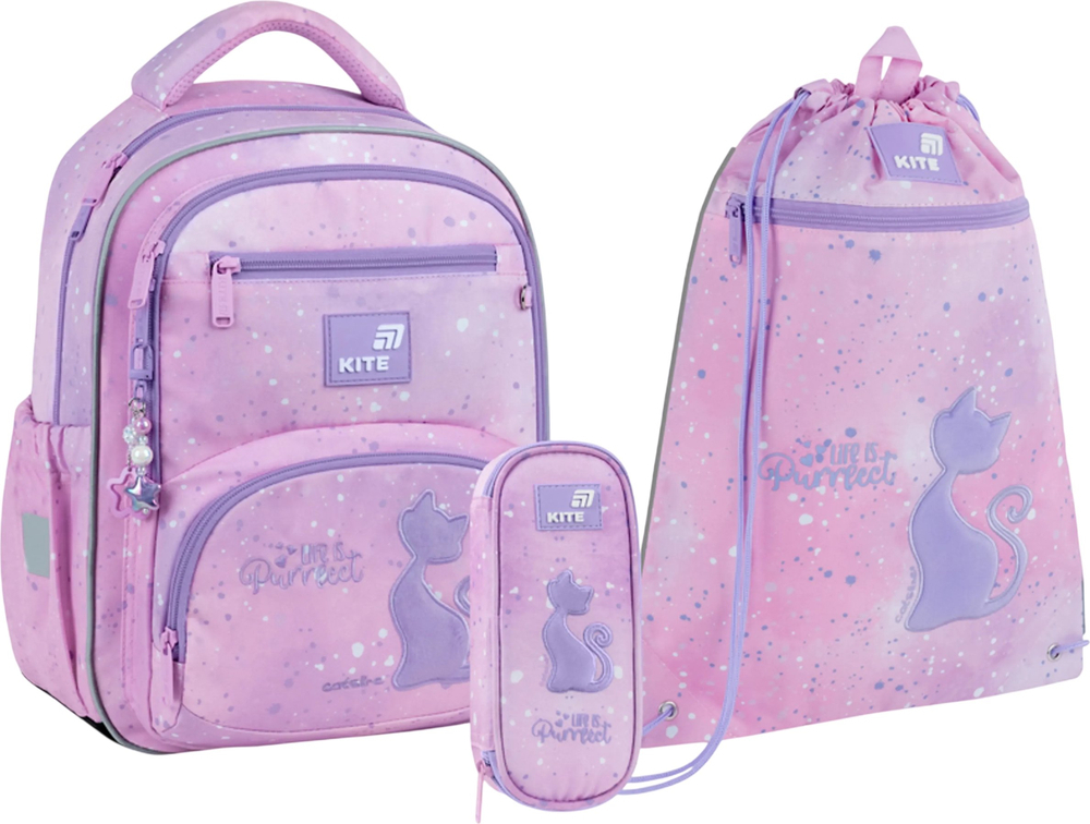 Школьный набор Kite Education Catsline SET_K26-773M-1 (рюкзак, пенал, сумка) фото1