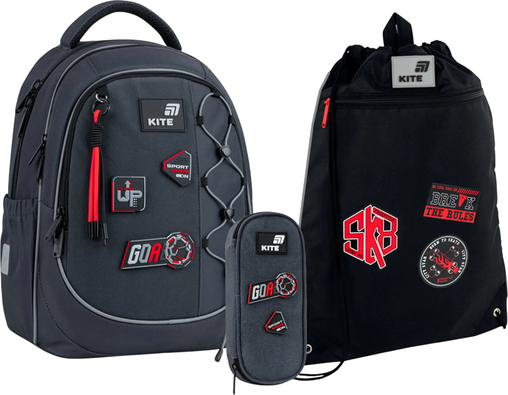 Школьный набор Kite Education Sport Mode SET_K26-700M-6 (рюкзак, пенал, сумка) фото1