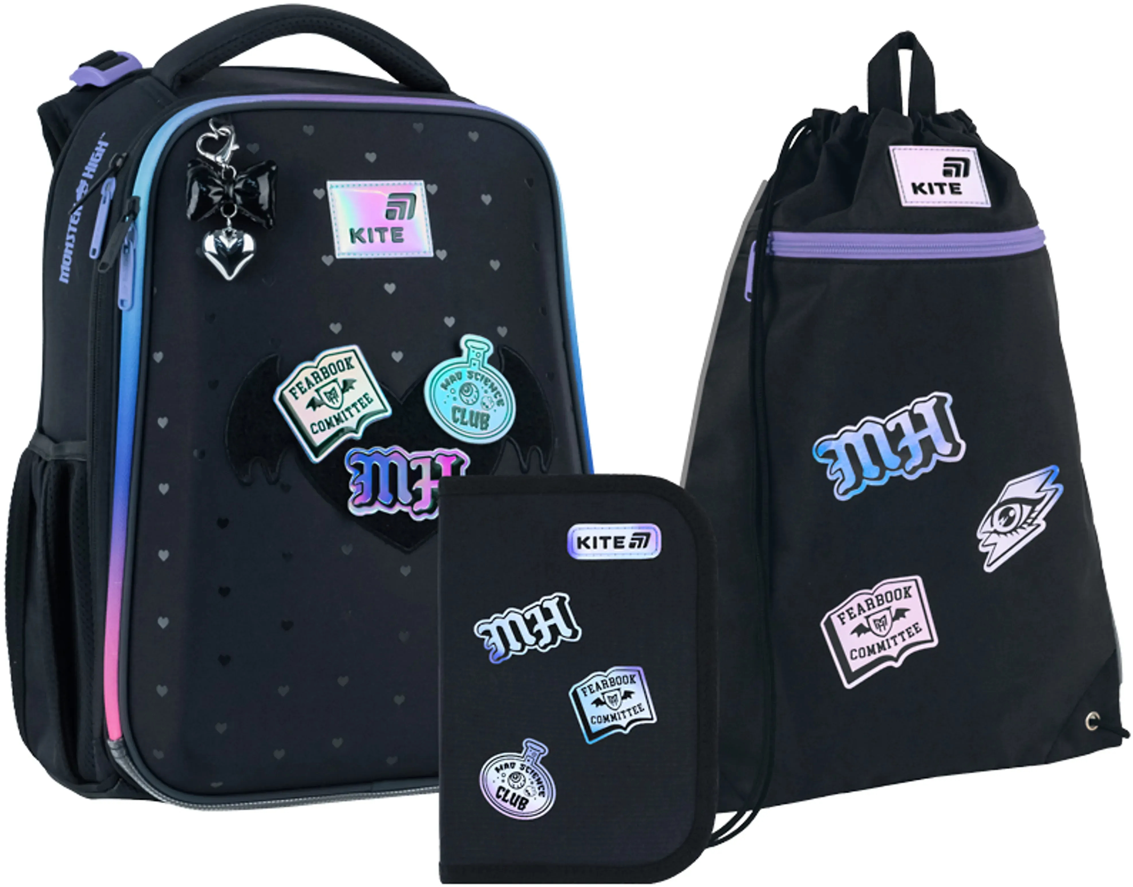 Шкільний набір Kite Education Monster High SET_MH26-531M (рюкзак, пенал, сумка) фото1