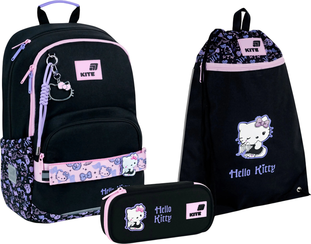 Школьный набор Kite Education Hello Kitty SET_HK26-585M (рюкзак, пенал, сумка) фото1