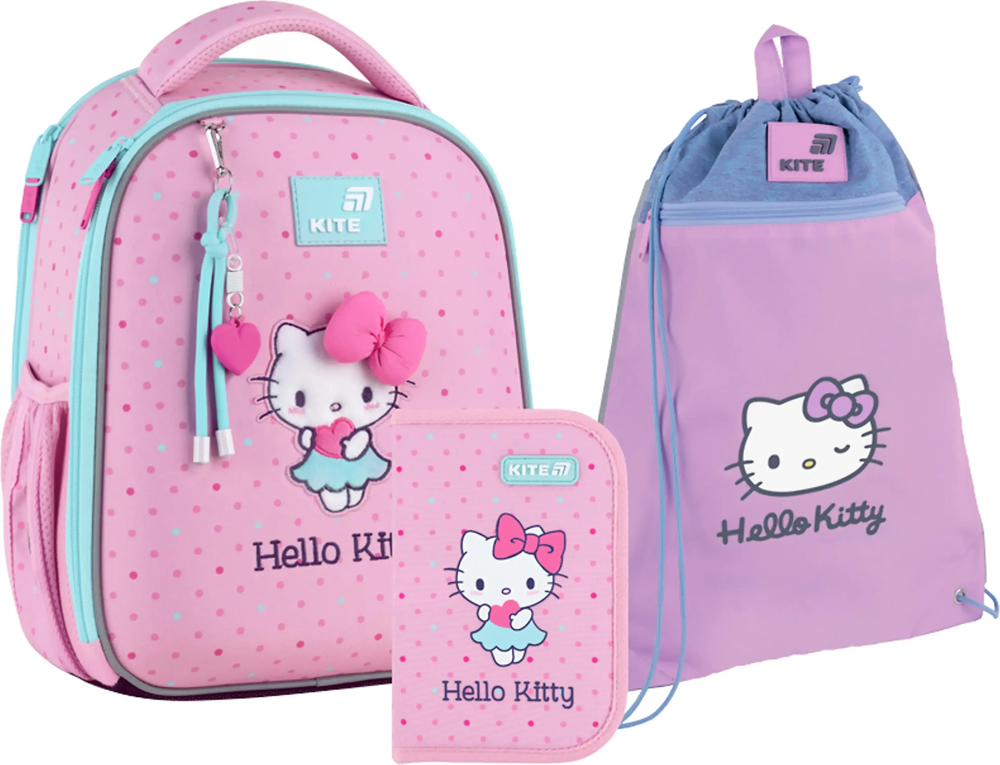 Школьный набор Kite Education Hello Kitty SET_HK26-555S-1 (рюкзак, пенал, сумка) фото1