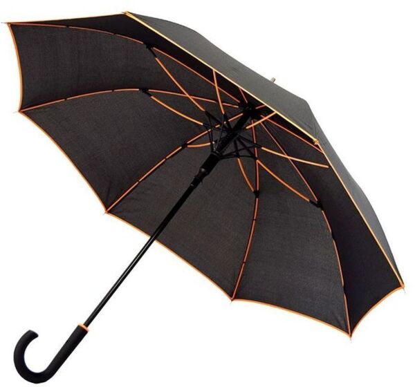 Парасоля-тростина Line Art Line 7130010 чорна/помаранчевафото