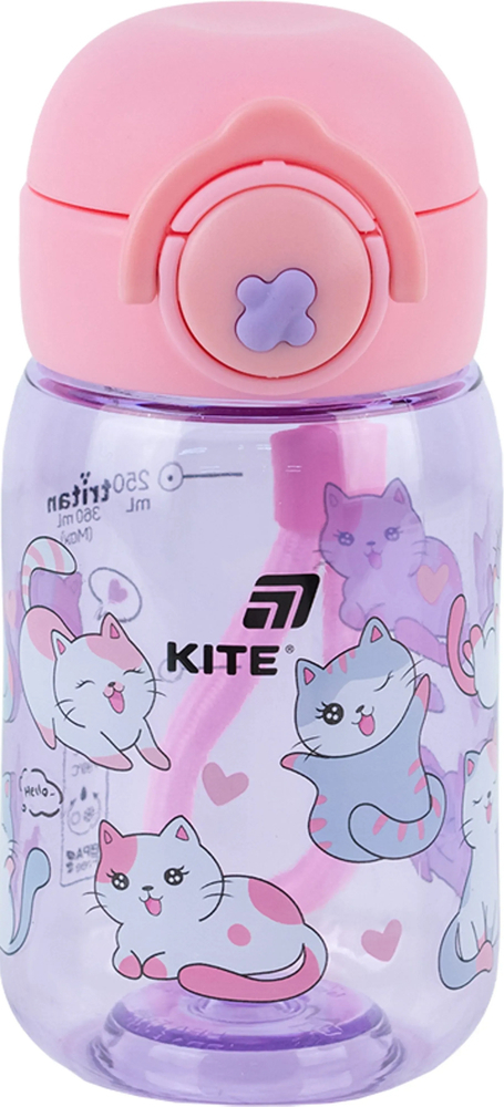 Бутылочка для воды Kite, 360 мл, Cats, K25-1235-1 фото 1