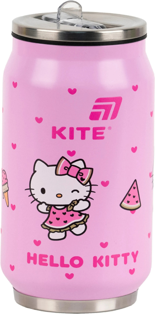 Термочашка с трубочкой Kite, 350мл Hello Kitty, HK25-1263 фото 1