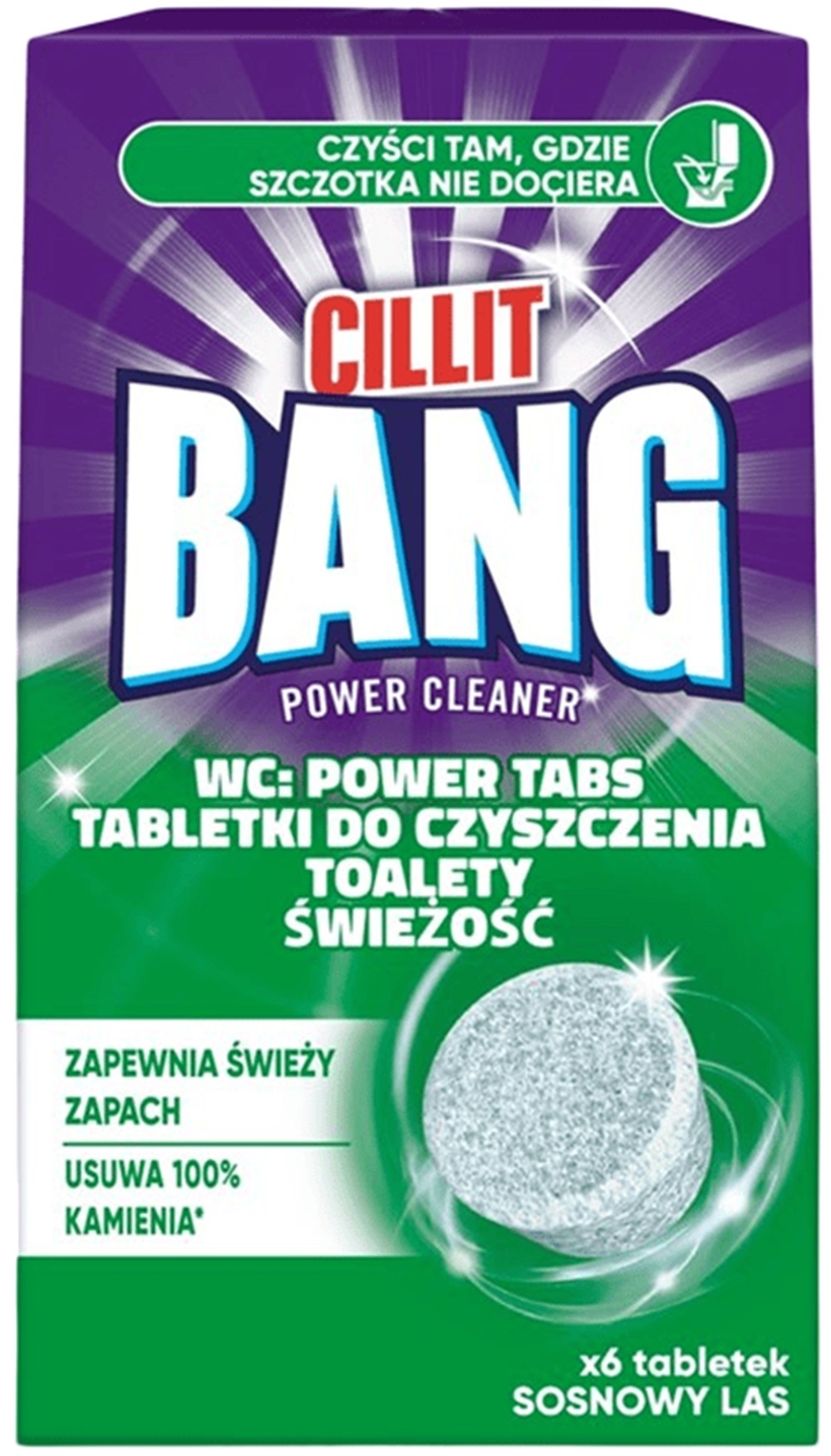 Таблетки для чищення унітаза Cillit Bang Свіжість соснового лісу 6 штфото1
