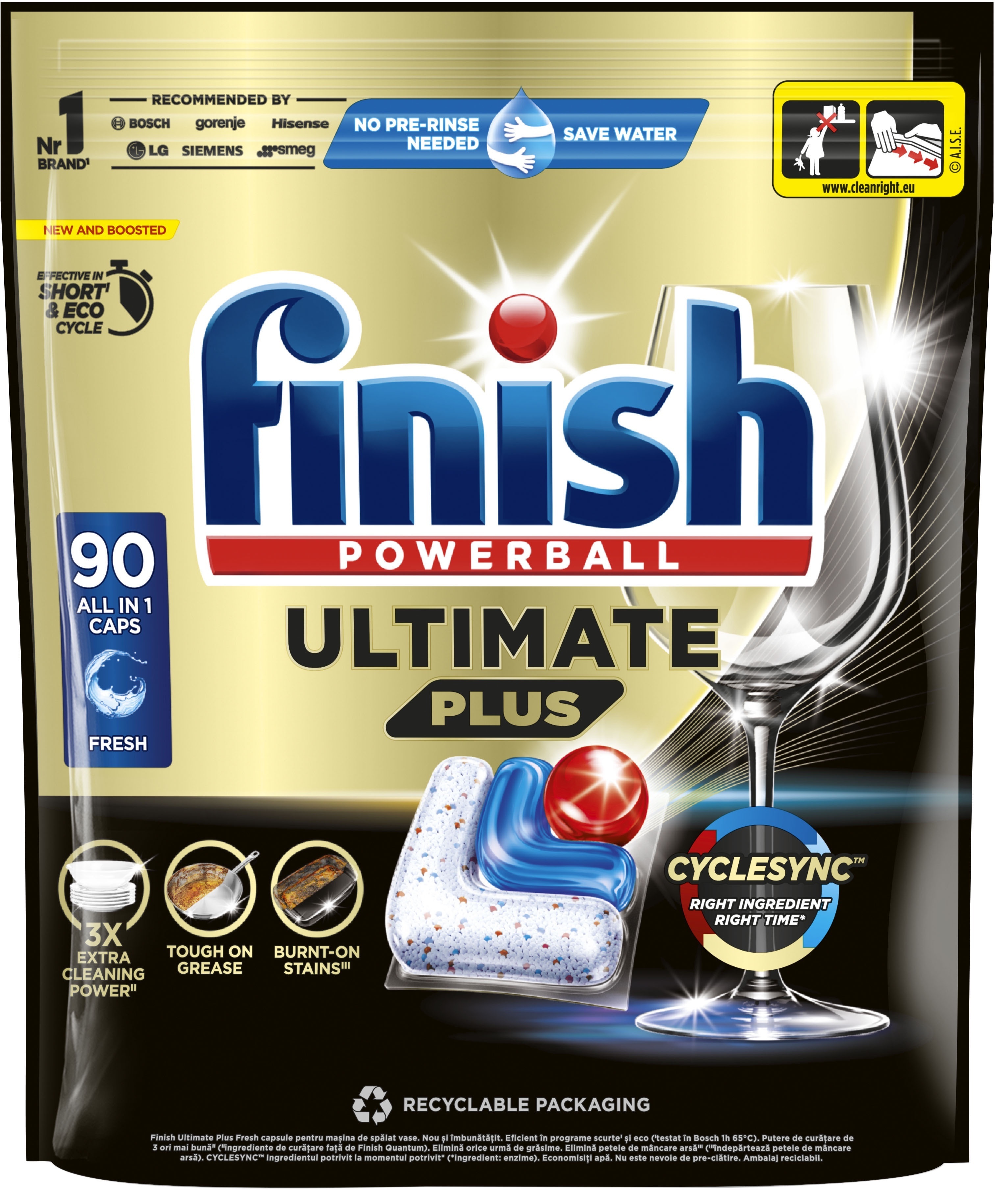 Капсулы для посудомоечных машин Finish Ultimate Plus All in 1 со Свежим ароматом 90 шт. фото 1