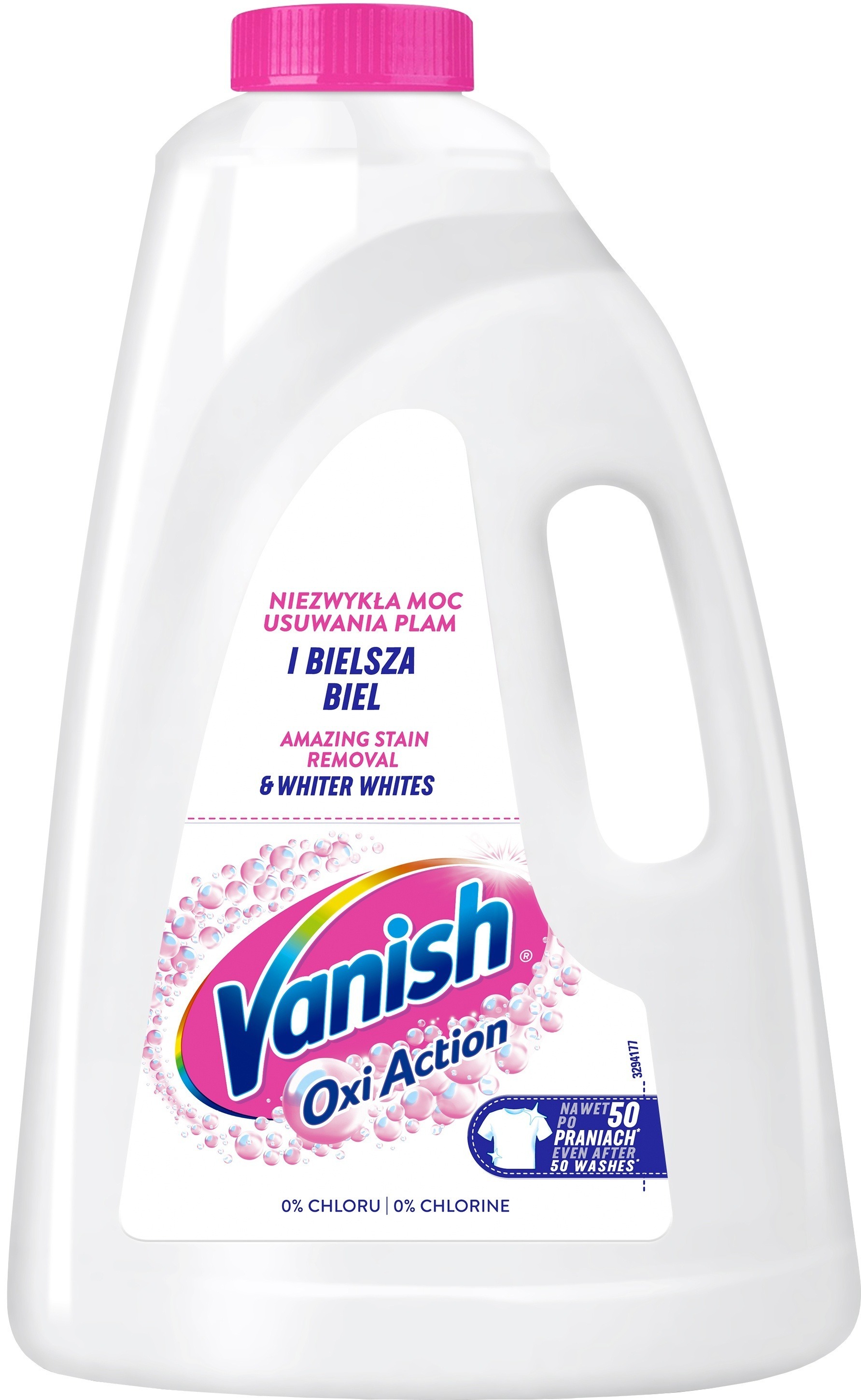 Пятновыводитель Vanish Oxi Action Кристальная белизна 3 л фото 1