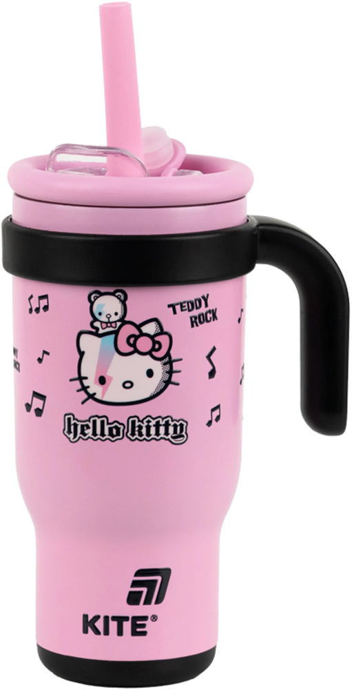 Термокружка с трубочкой Kite, 530мл, Hello Kitty, HK25-1266 фото 1