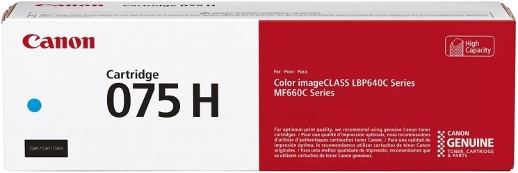 Картридж лазерный Canon 075H MF664Cdw/MF667Cdw/LBP646Cdw/LBP647Cdw Cyan (2500 стр) (6368C002) фото 1