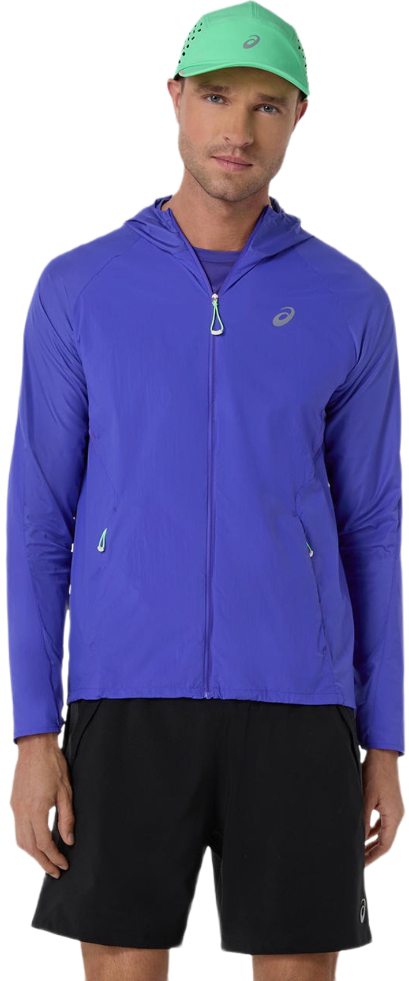 Ветровка спортивная мужская Asics Road Packable Jacket 2011D084-403 L темно-синяя фото 1