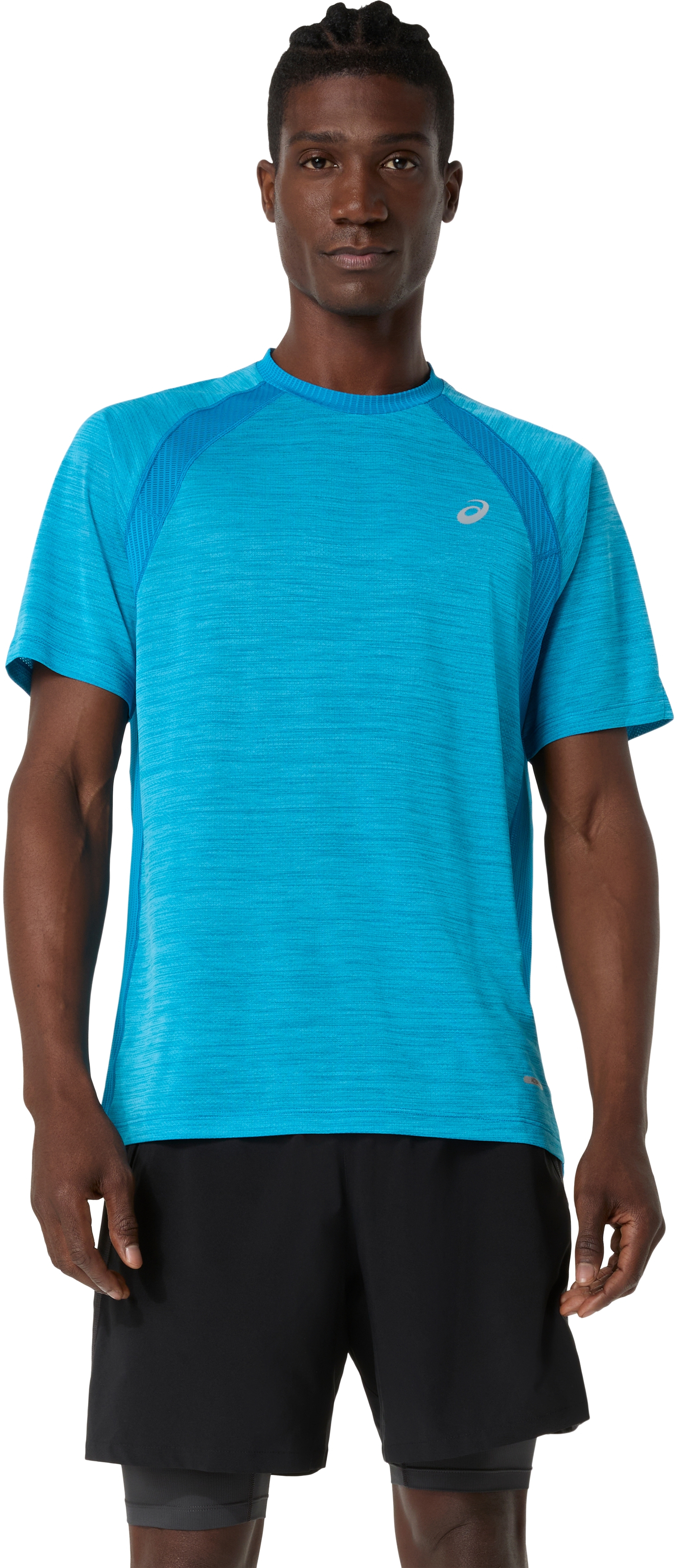 Футболка спортивна чоловіча Asics Road Ss Top 2011D453-400 L блакитнафото1