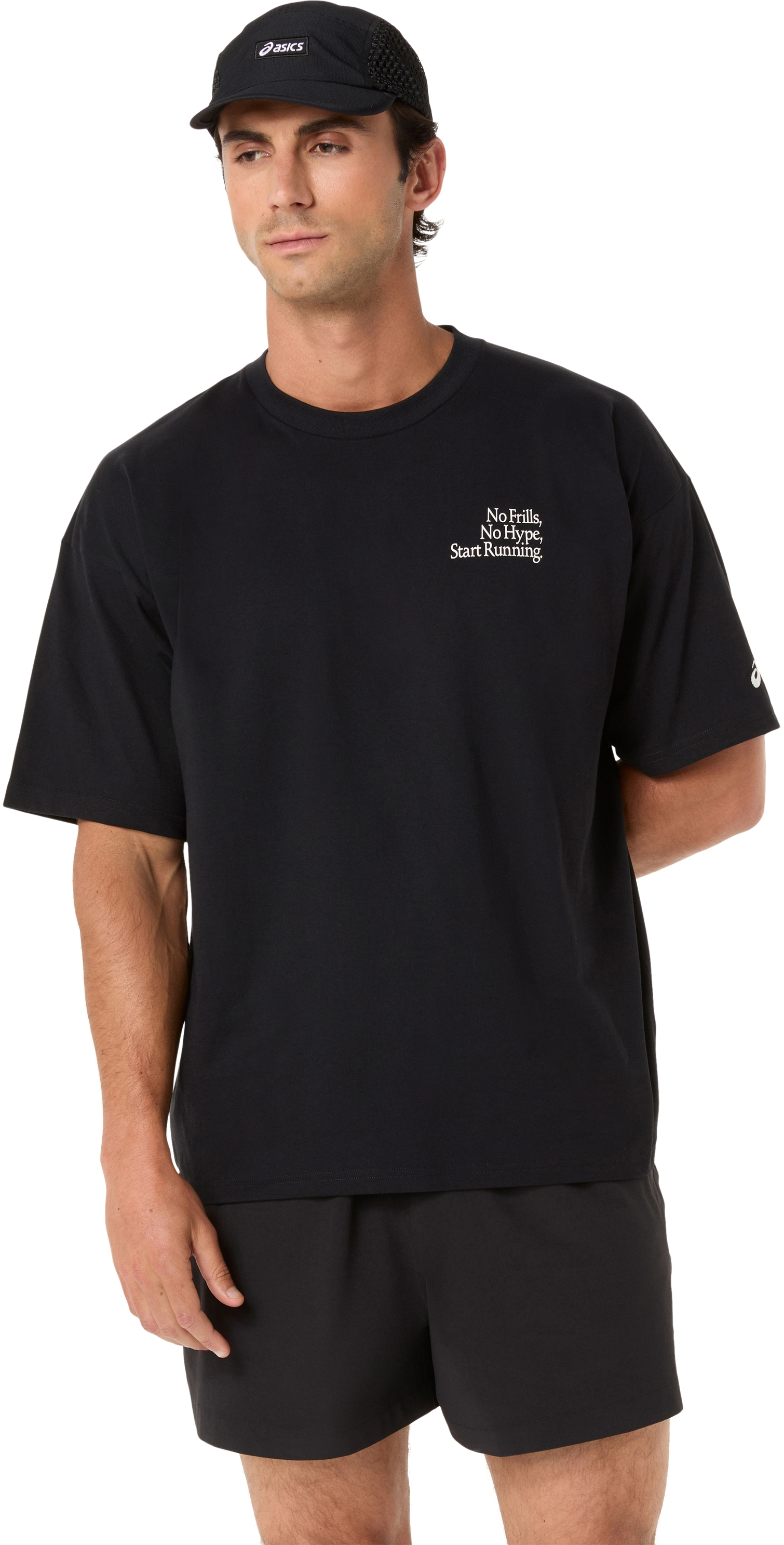 Футболка мужская Asics Runner Message Graphic Relaxed Tee 2031F321-002 M черная фото 1