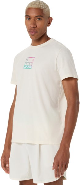 Футболка мужская Asics Court Core Graphic Tee 2041A355-100 S молочная