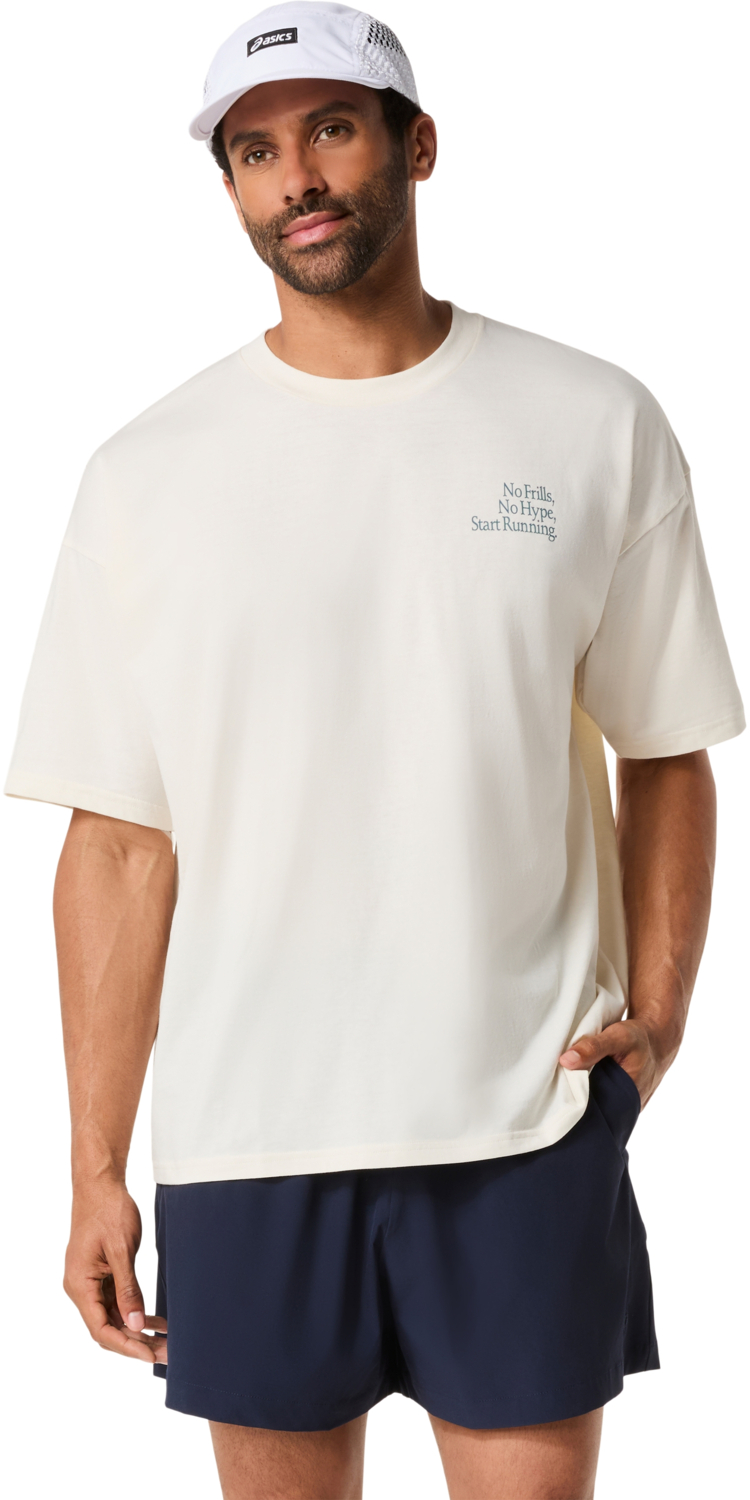 Футболка чоловіча Asics Runner Message Graphic Relaxed Tee 2031F321-100 L молочна