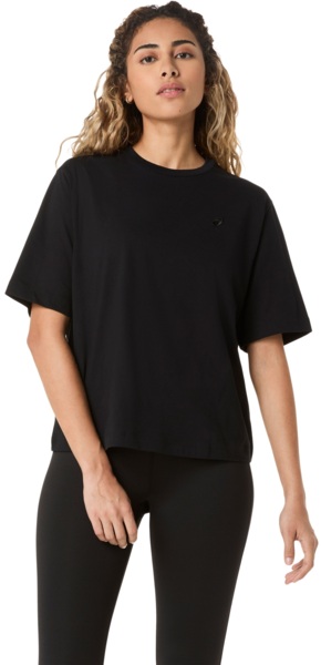 Футболка женская Asics Spiral Embroidery Relaxed Tee 2032D381-001 36 черная фото 