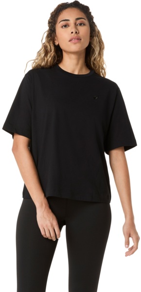 Футболка женская Asics Spiral Embroidery Relaxed Tee 2032D381-001 38 черная фото 