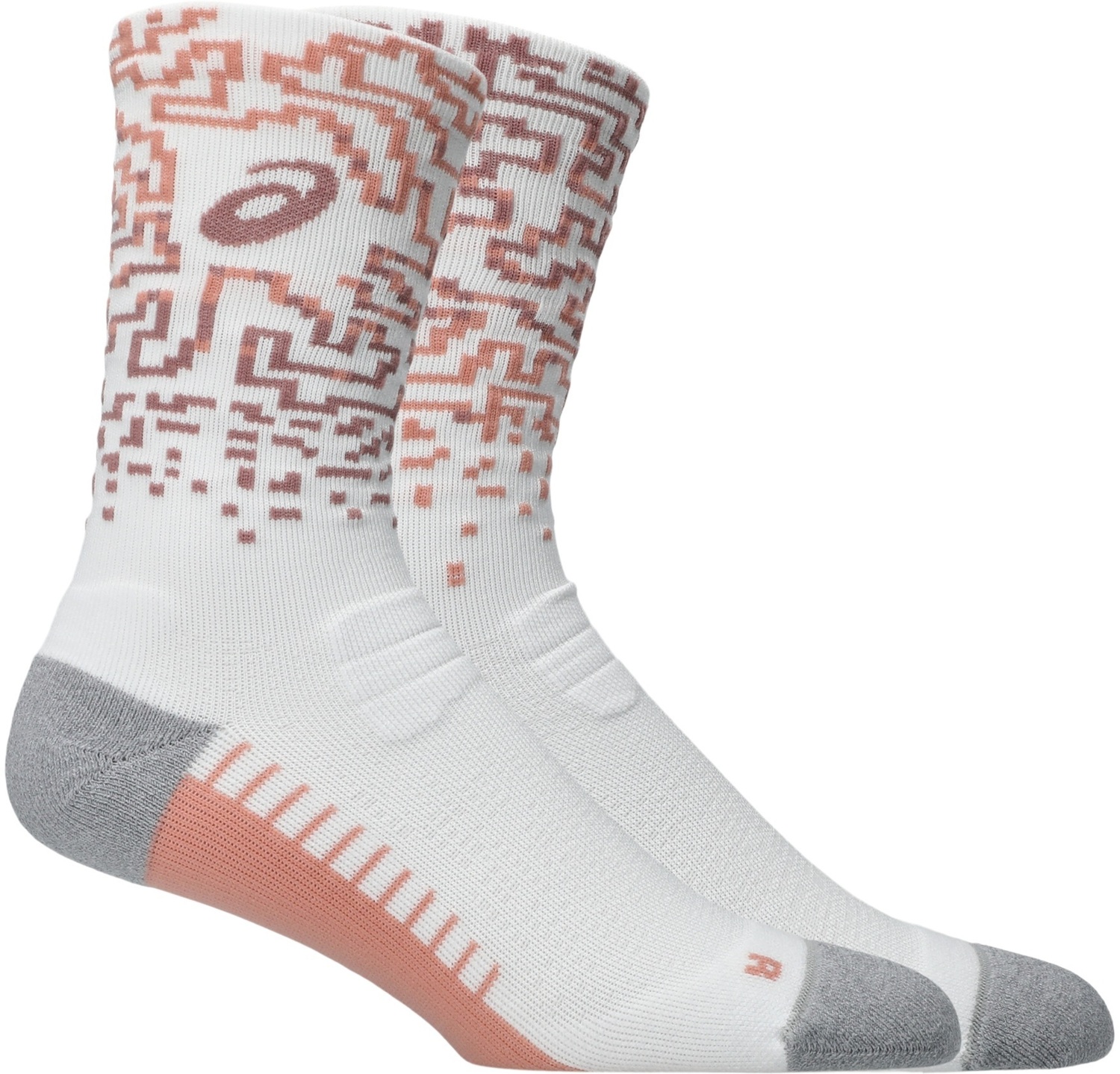 Носки высокие Asics Perfor39-42ance Run Sock Crew 3013B285-100 43-46 белые/серые/оранжевые