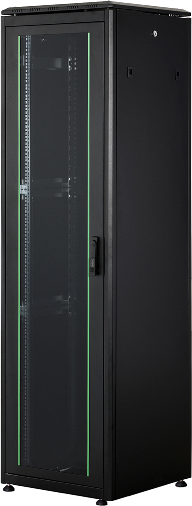 Шкаф DIGITUS 19", 42U, Network Unique 600x600 мм Black (DN-1942U-6/6-PD-BL) фото 1