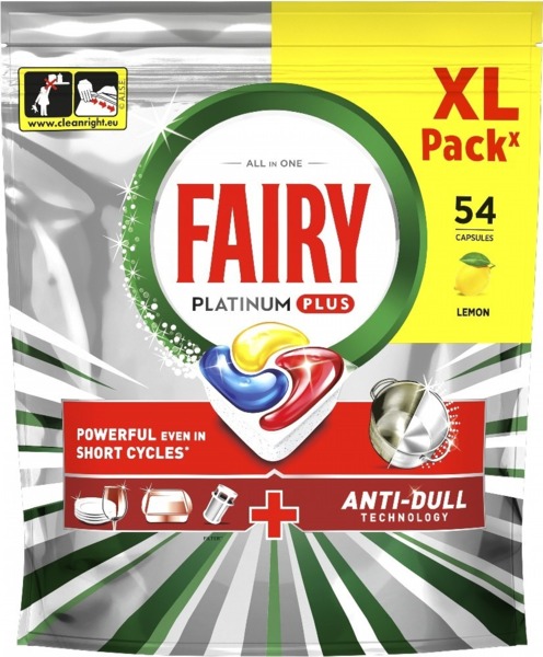 

Капсулы для посудомоечных машин Fairy Platinum Plus All-in-1 Лимон 54 шт