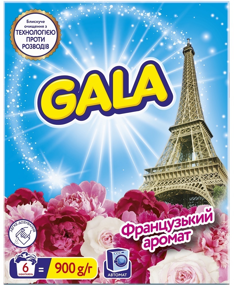 Стиральный порошок Gala Аква-Пудра Французский аромат Автомат 900 г фото 1
