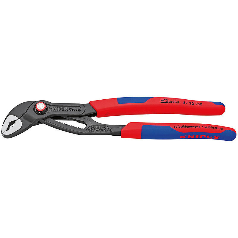 Клещи сантехнические KNIPEX Cobra QuickSet, 0-50мм, 250мм (87-22-250) фото 1