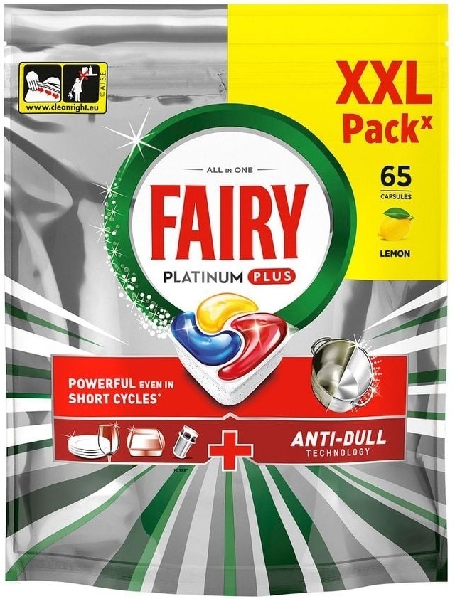 Капсули для посудомийних машин Fairy Platinum Plus All-in-1 Лимон 65 штфото1