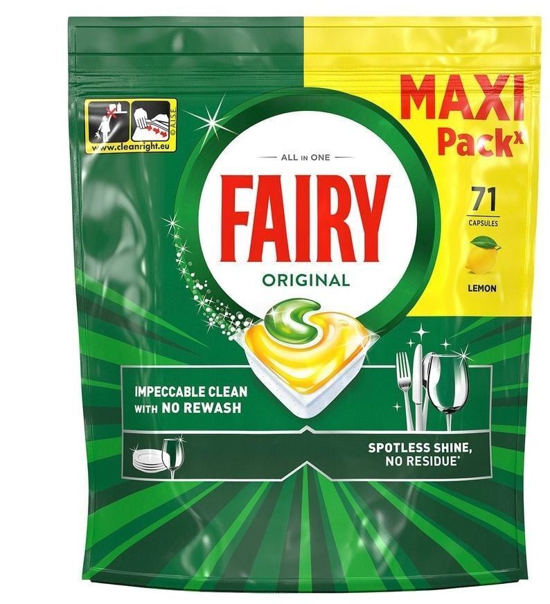 Капсули для посудомийних машин Fairy Original All-in-1 Лимон 71 штфото1