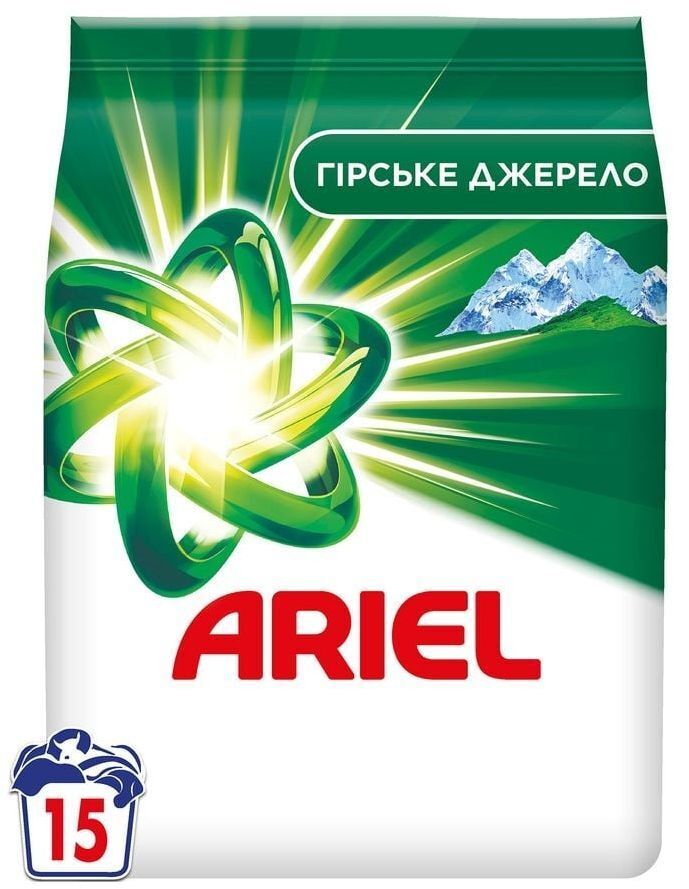 Пральний порошок Ariel Аква-Пудра Гірське Джерело Автомат 2,1 кгфото1