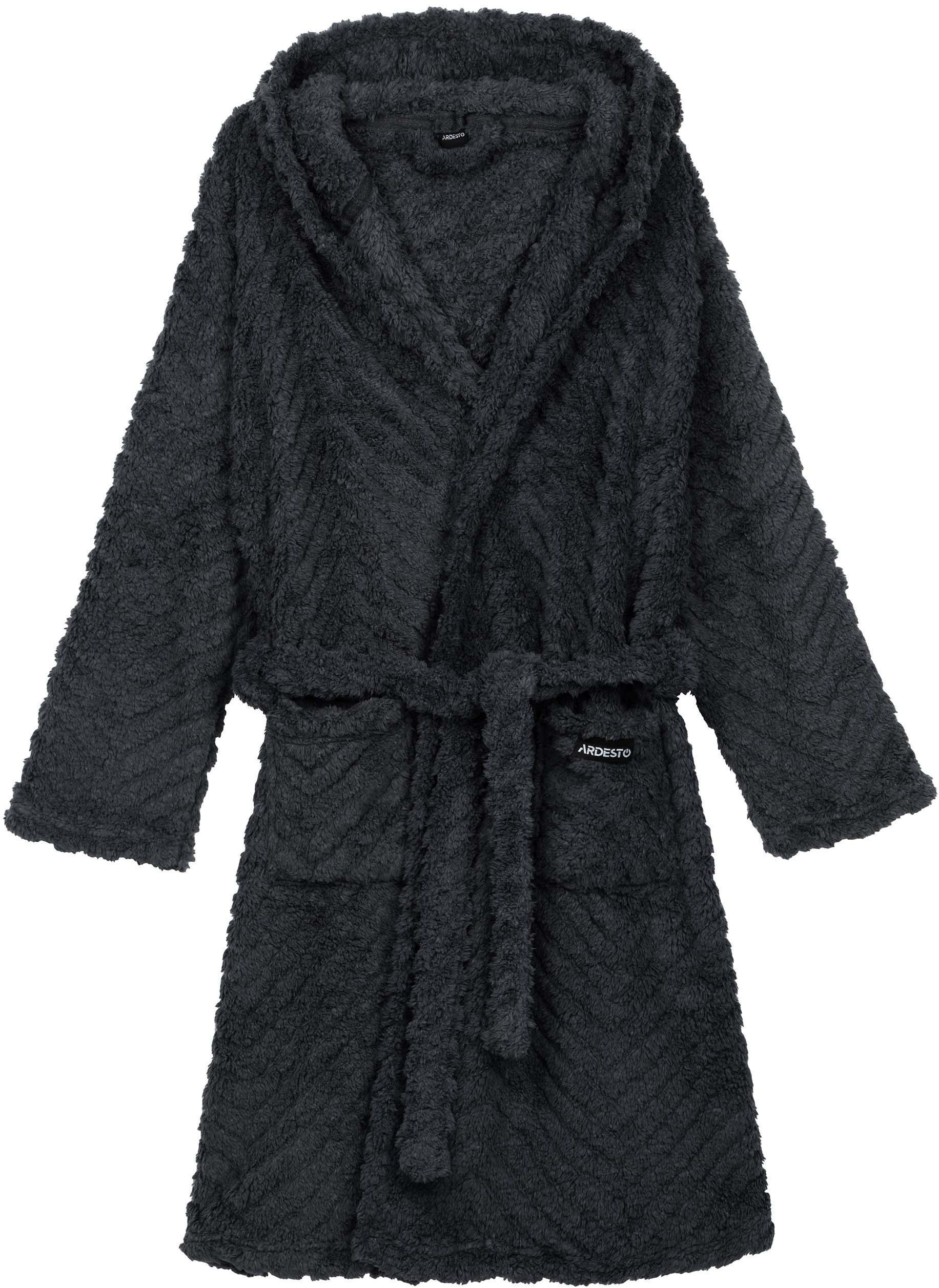 Женский халат ARDESTO Zigzag, размер S/M, 100% полиэстер, серый (ART2120LGS) фото 1