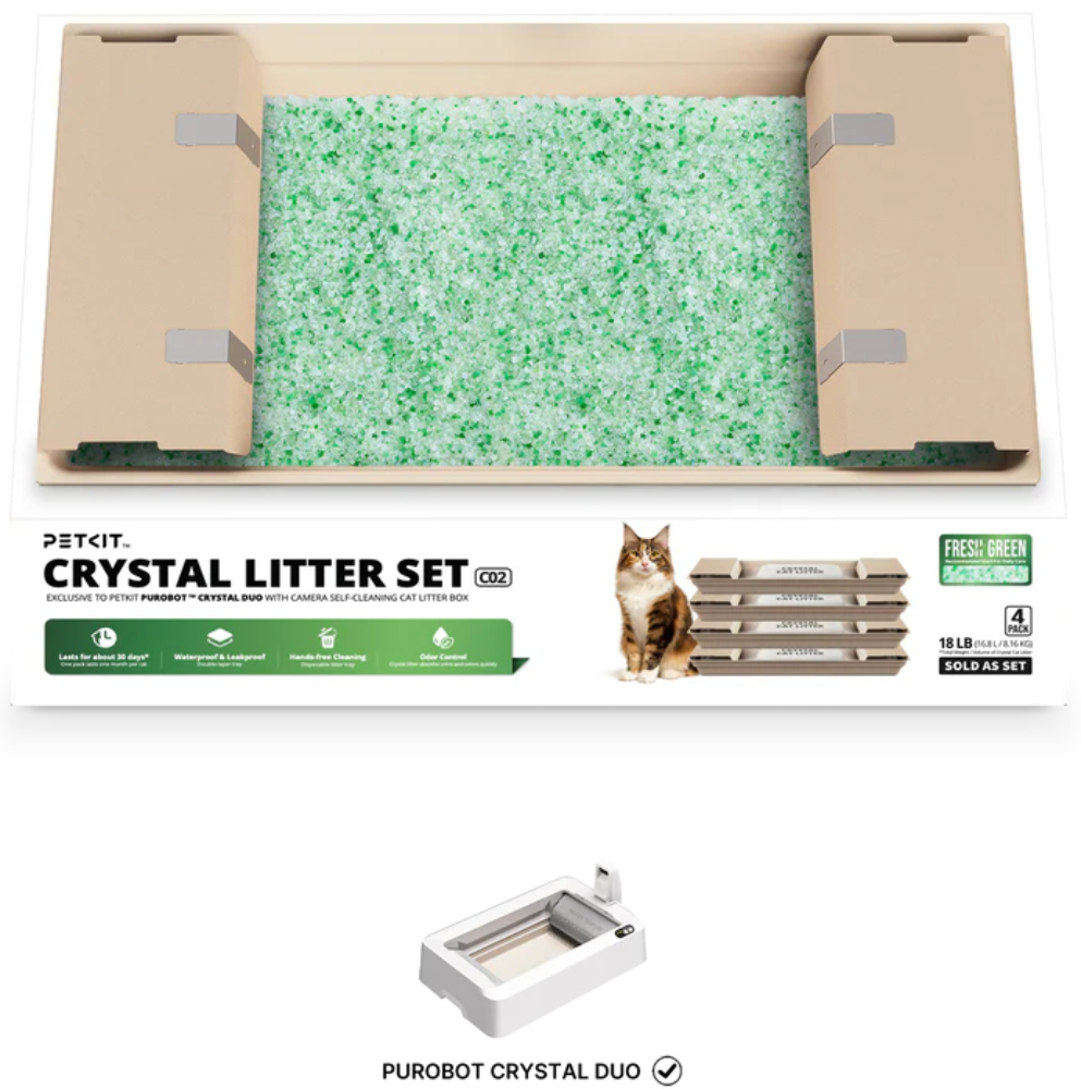 Наповнювач Petkit для Purobot Crystal Duo Fresh Green C02 сет 4 штфото1