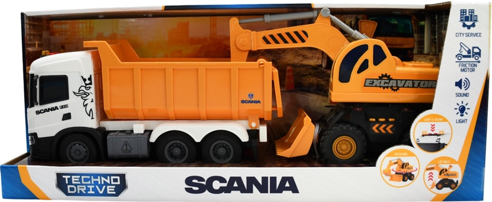 Игровой набор серии 2 in 1 Truck – Самосвал Scania и экскаватор (8001KS) фото 1