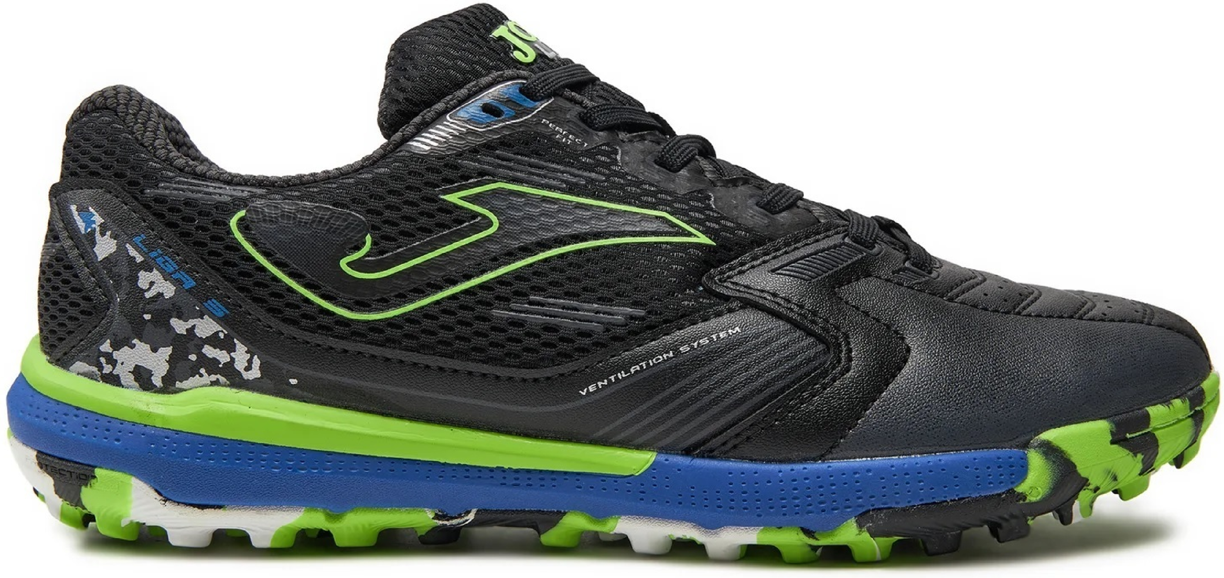 Сороконожки мужские JOMA Liga 5 2401 Black Turf LIGS2401TF 46 черные фото 1